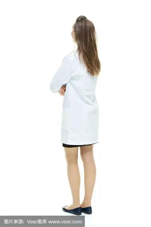 女医生双手交叉站着的背影