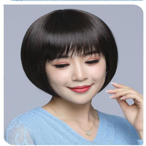 假发女短发型圆脸bobo头自然头套真发时尚全头套真人发年轻百搭