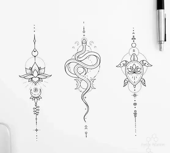 78长沙纹身78简约线条纹身