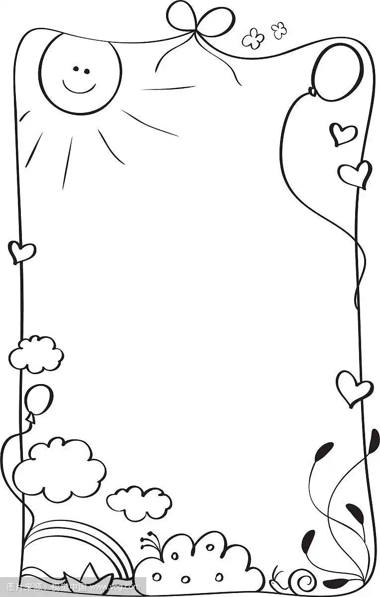 抽象的儿童框架的复古画孤立上