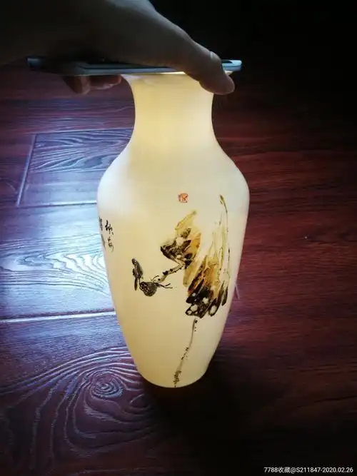 淄博工陶手绘花瓶