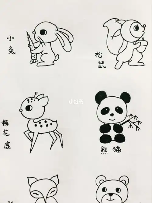 小动物图片简笔画春天的小动物图片简笔画