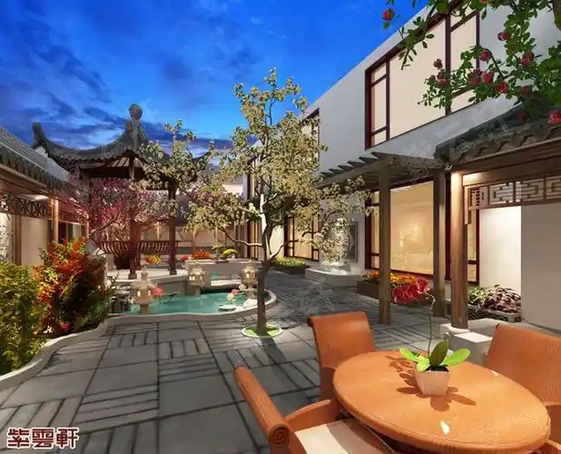 古韵古香现代中式四合院设计效果图欣赏