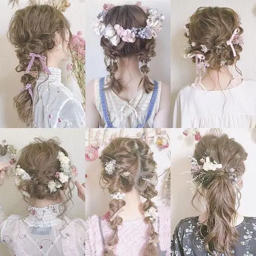 每刻美丨提升少女感第一步学会慵懒空气感の森系编发