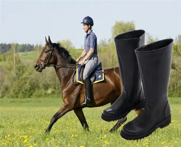 学生升旗手皮鞋马术骑马靴男高筒靴女长筒靴骑士靴鼓