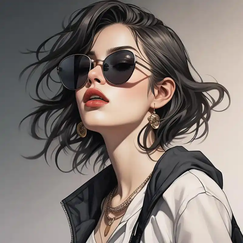 90 酷女孩的漫画头像集 96 这里有一系列超酷的漫画风格女孩头像