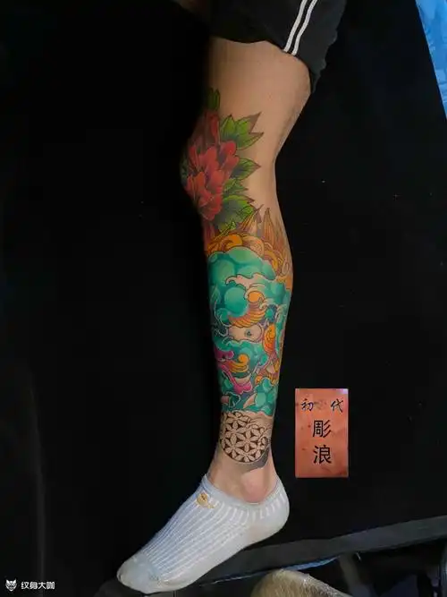 腿部脚部纹身图案大全 - 纹身大咖