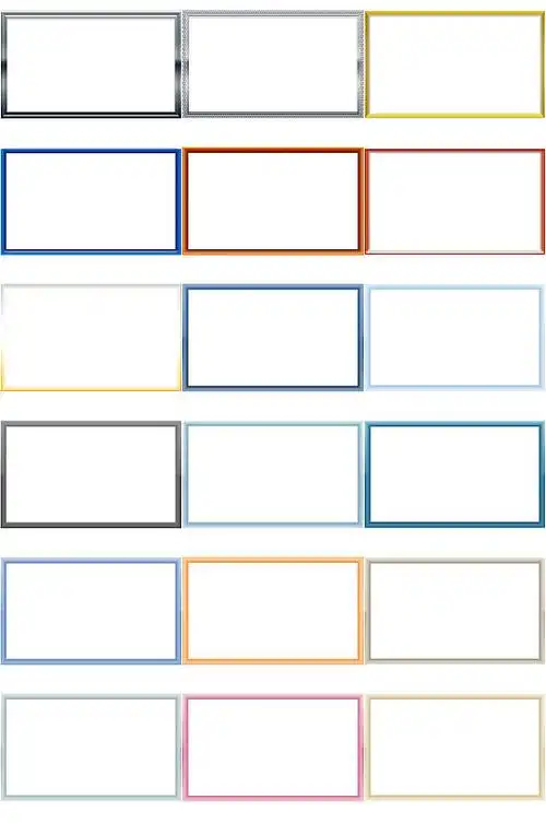 彩色长方形边框素材大全