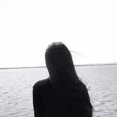 女生,头像,唯美,意境,背影,黑白