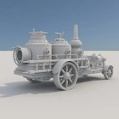 maya建模练习| 复古救火车 - 原创作品 - 站酷(zcool)