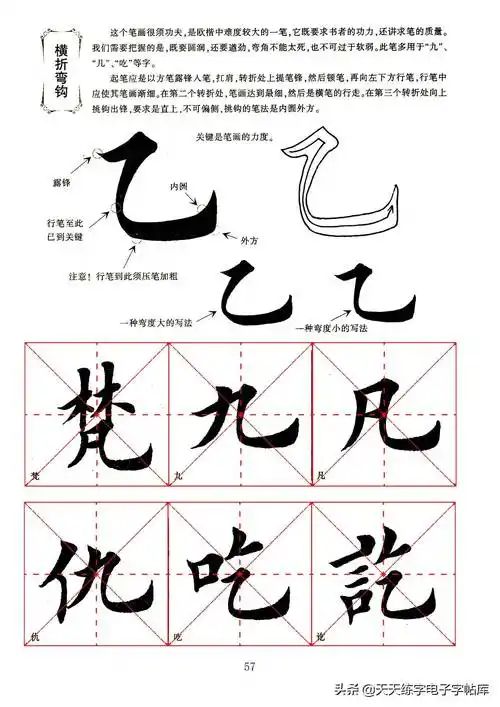 田英章毛笔楷书字帖基本笔画的书写,一边看一边练!收藏转发_举报