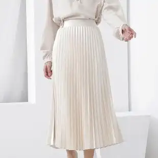 黑色a字裙 百褶 ol