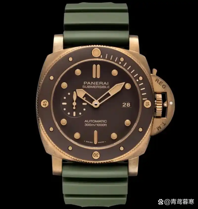 沛纳海青铜968 硬汉首选 沛纳海潜行系列pam00968~ 表径47mm,青铜腕表