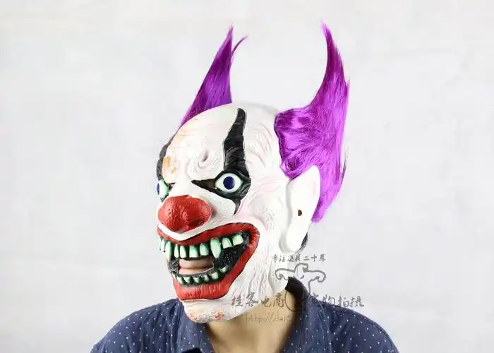 高档乳胶逼真红毛鬼面具 愚人万圣节舞会演