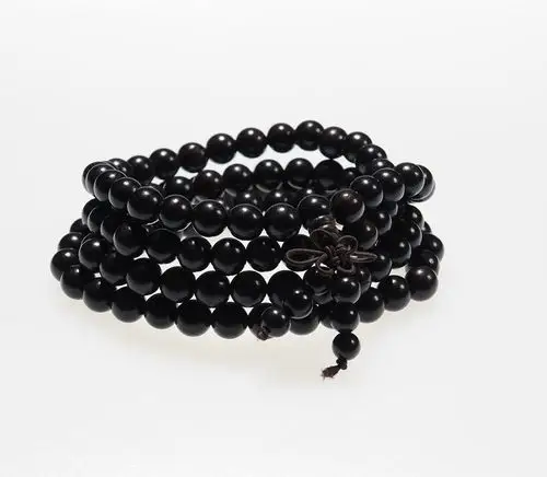 供应极品黑檀佛珠手串108颗天然檀香木男女款手串手链厂家直销