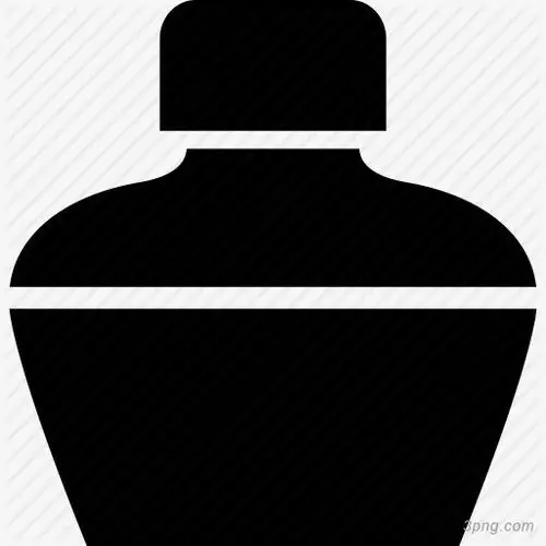 黑色墨水瓶剪影png素材透明免抠图片-其他元素