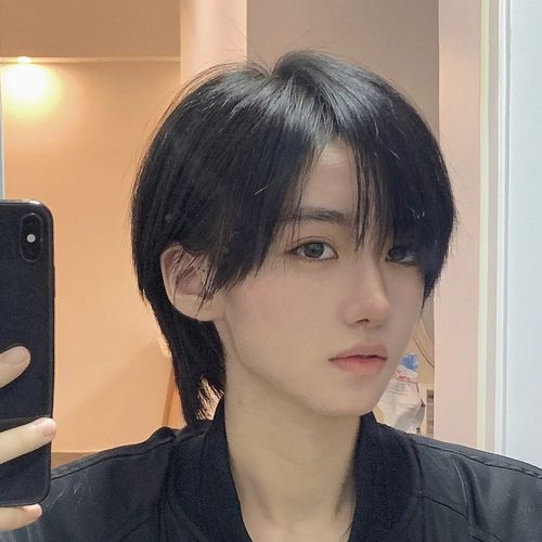 新品假发女鲻鱼头超酷狼尾潮流男士短直发日系武士头帅