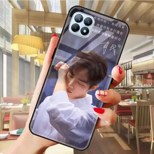 reno4se肖战手机壳oppo保护套diy潮牌个性玻璃手机保护套