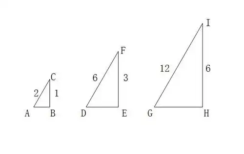 三个比例相同的直角三角形