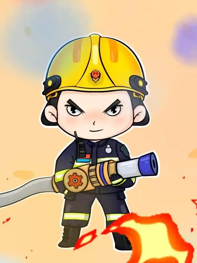 q版消防员很难不爱啊#消防员 #消防蓝朋友 #漫画 #火焰蓝 #蓝朋友