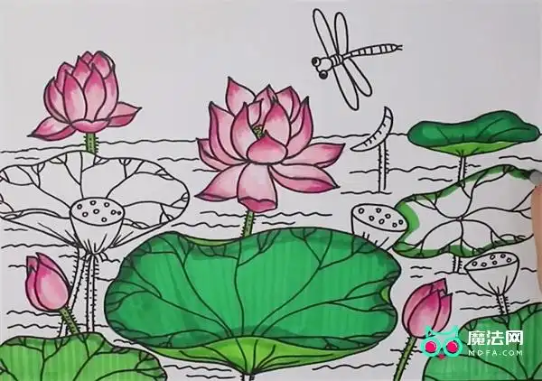 夏天风景儿童画