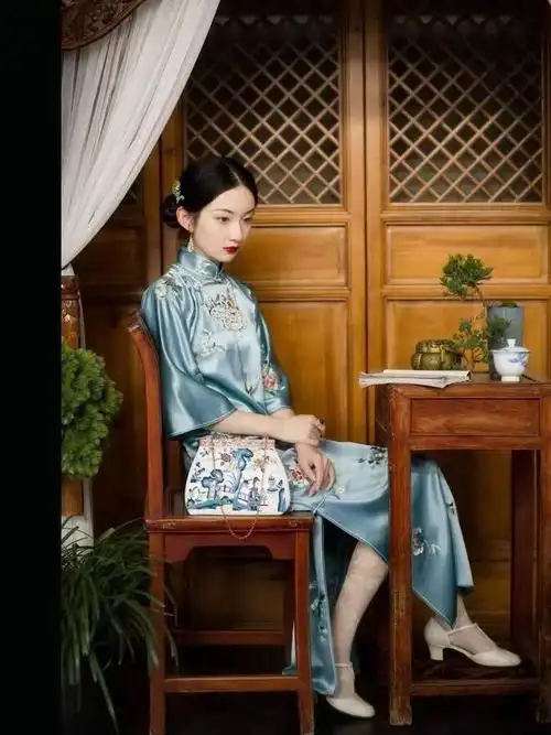 张雨绮中式穿搭绝了御姐范儿的她竟然穿出了清新典雅范儿