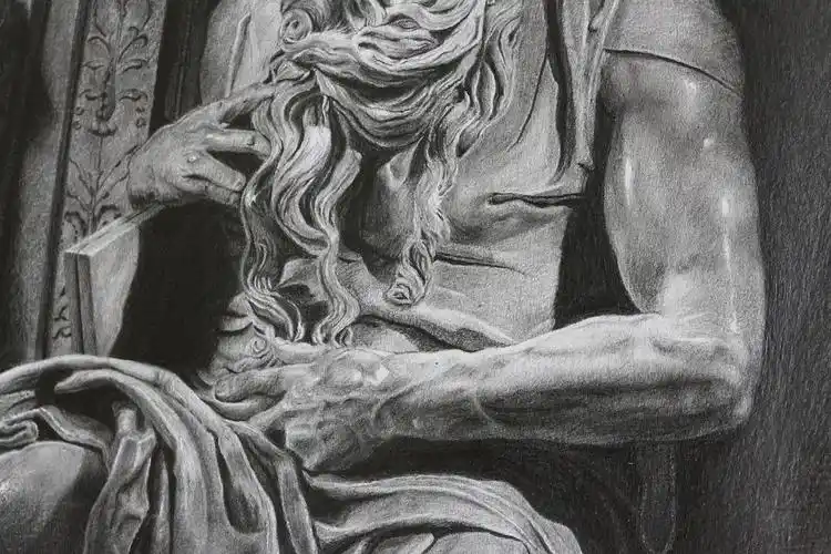 我的素描作品摩西