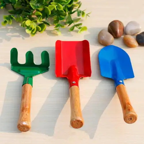 顺麦农资 园艺工具家庭种菜种花小铲子多肉植物盆栽种植用三件套铁锹