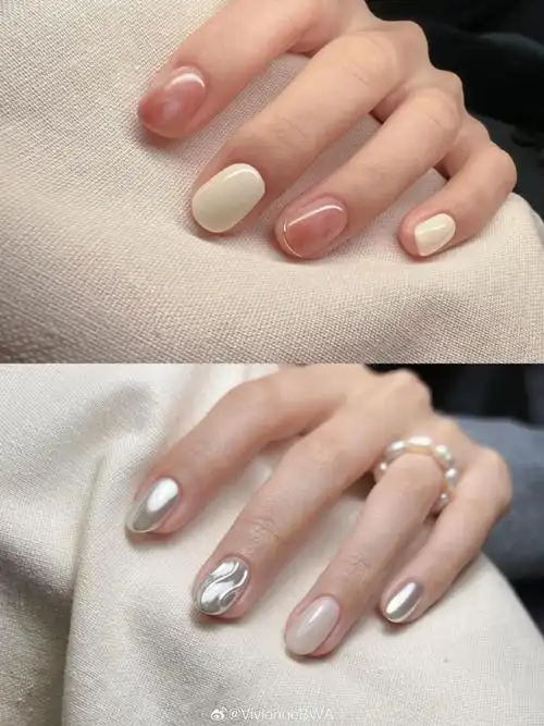 短甲属于又可爱又不影响生活的款式～    #美甲