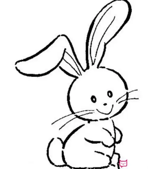 长耳朵兔子简笔画