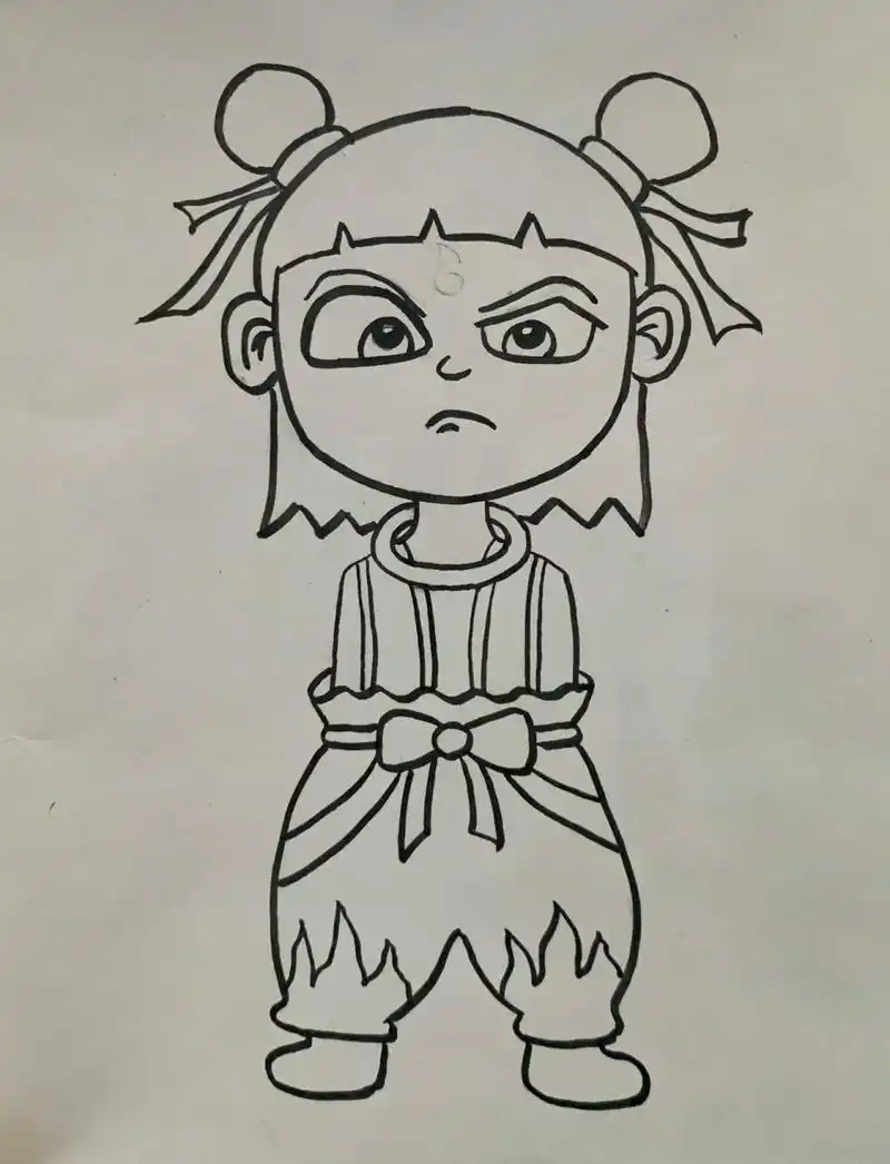 小哪吒简笔画 小哪吒简笔画 生活当中所有的物体都可以概括为几何图形