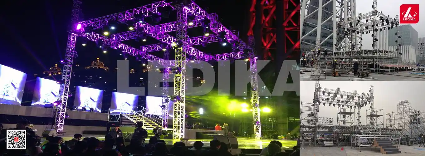 舞台搭建桁架租赁-小蛮腰下的演唱会