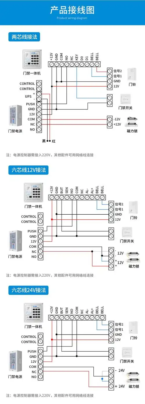 kob门禁磁力锁60公斤电磁锁单门延时反馈电锁防水电控锁双门门锁 - 爱