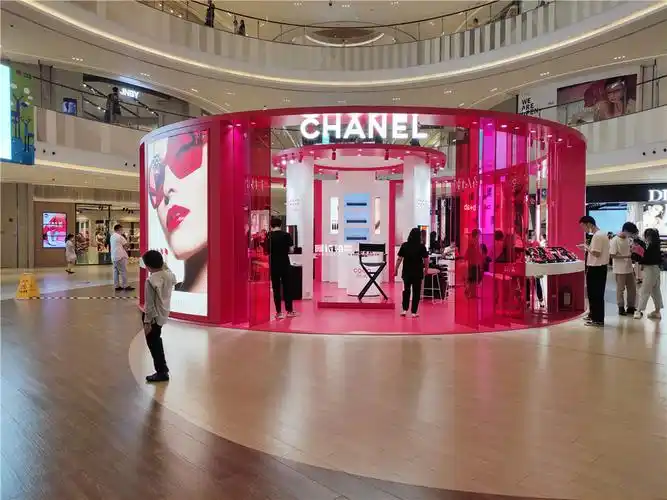 商场美妆地堆活动口红品牌展示台chanel香奈儿商场展台设计搭建高端