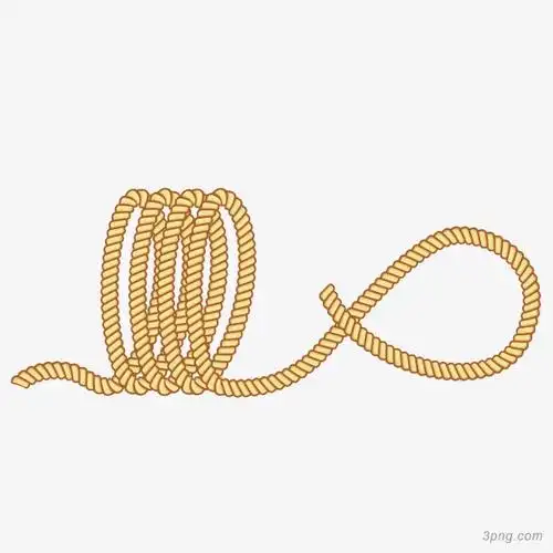 矢量手绘麻绳png素材透明免抠图片-卡通手绘