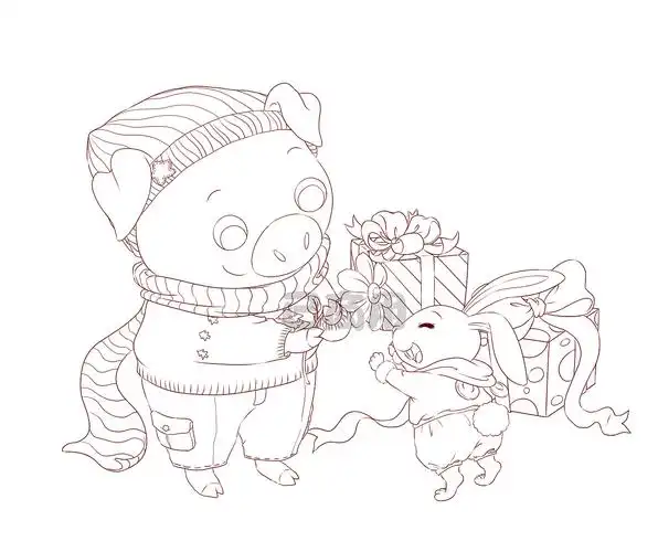 画实用教程110144c君精选-吉祥物设计827你好c君作品集798囍囍的羊