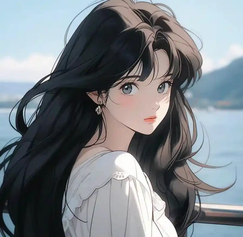 长发飘飘,眼眸深邃,气质拉满的动漫头像