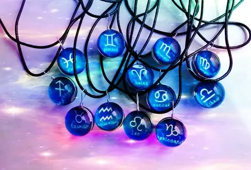 十二星座夜光项链圆润水滴水晶球吊坠男女女款水瓶座项链