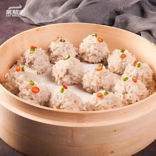 珍珠藕丸糯米雪花肉丸子12枚加热即食酒店饭店餐饮特色私房菜食材