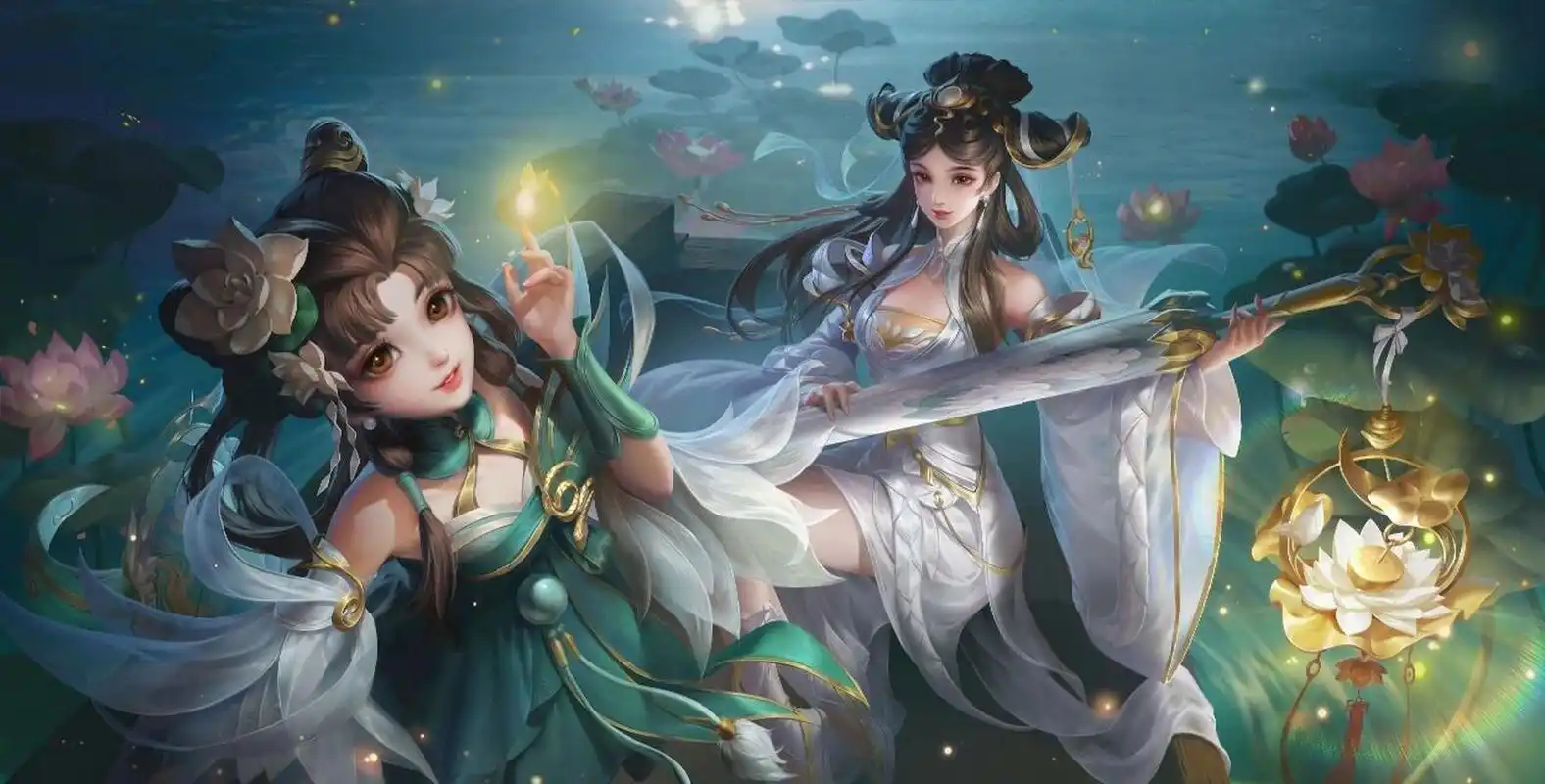 大乔小乔青白蛇皮肤-新版高清无水印海报  王者创作者成长计划