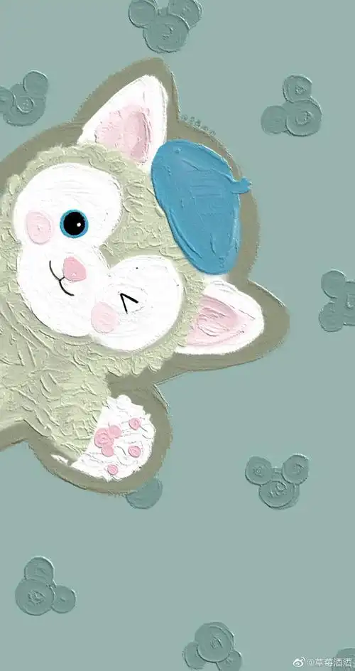 油画质感壁纸artset 油画壁纸 可爱简约 纯色壁纸插画手绘 转载:草莓