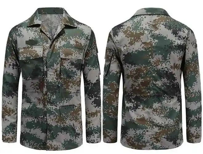 hoscene07式林地迷彩服套装男秋季长袖作训服工装户外军迷服饰透气