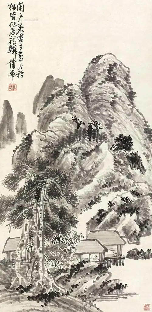 【王维诗意图 立轴 纸本】拍卖品_图片_价格_鉴赏_绘画_雅昌艺术品