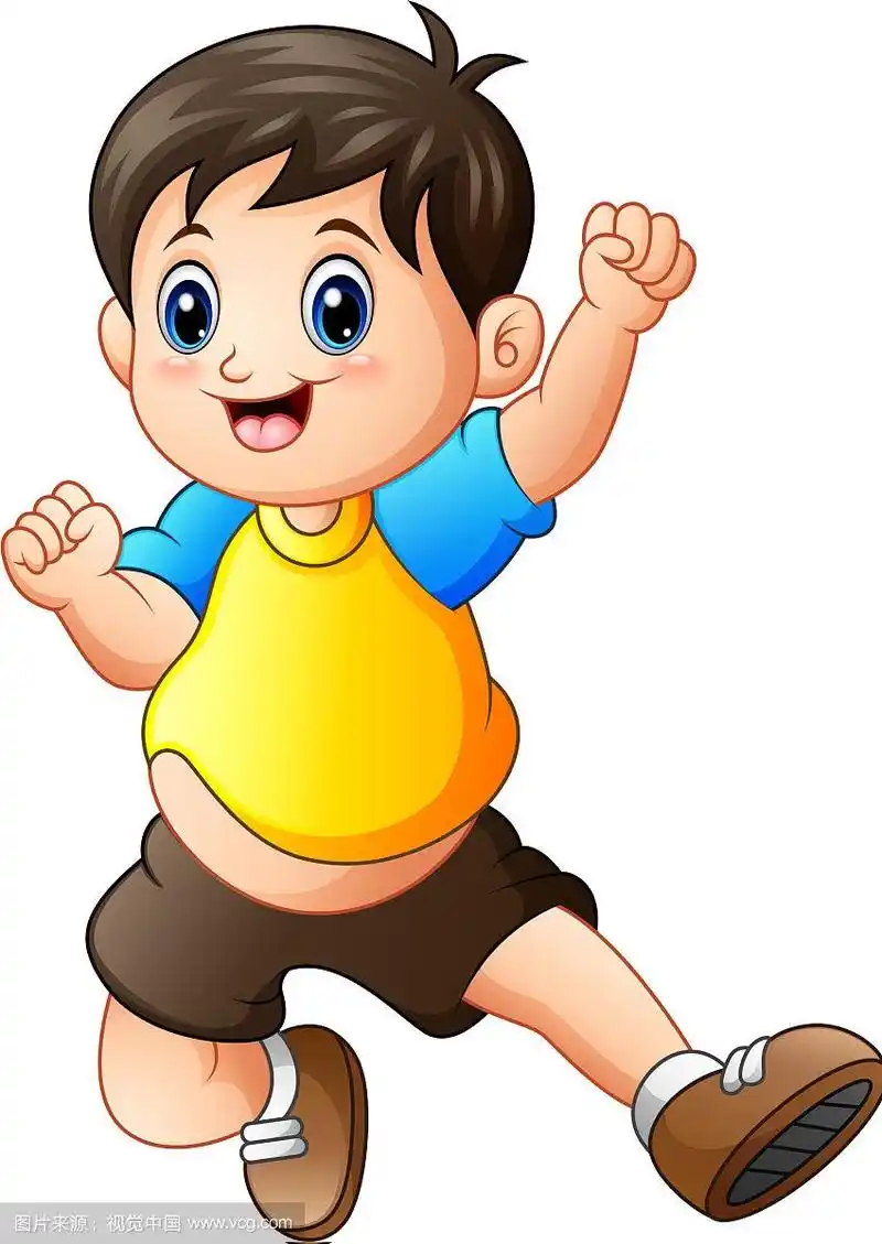 卡通可爱的男孩