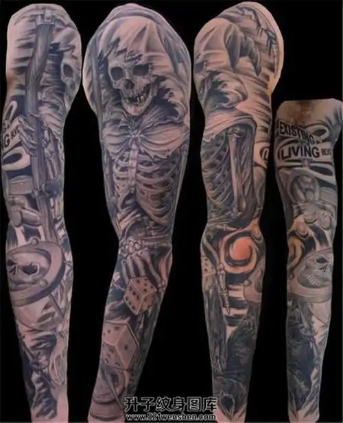 漂亮的死神花臂【升子纹身520】