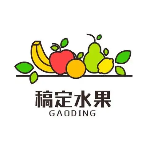 水果店卡通手绘头像logo
