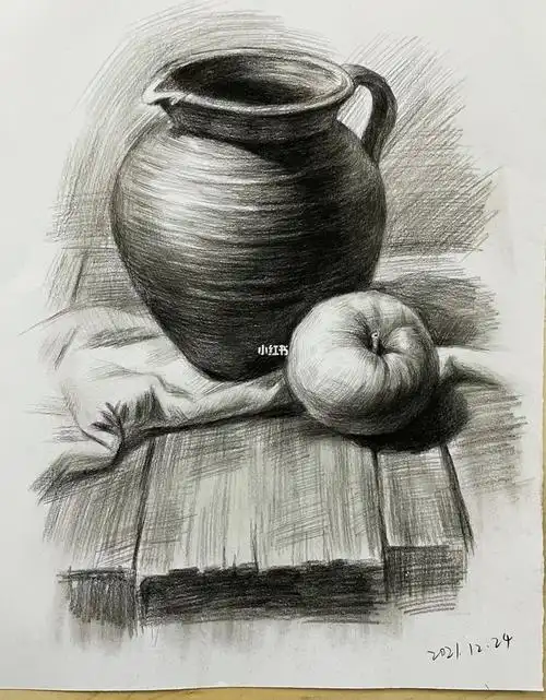 静物素描练习