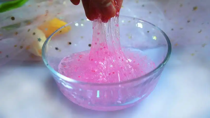 少女心爆棚的星星水晶泥制作过程,不加硼砂不加甘油