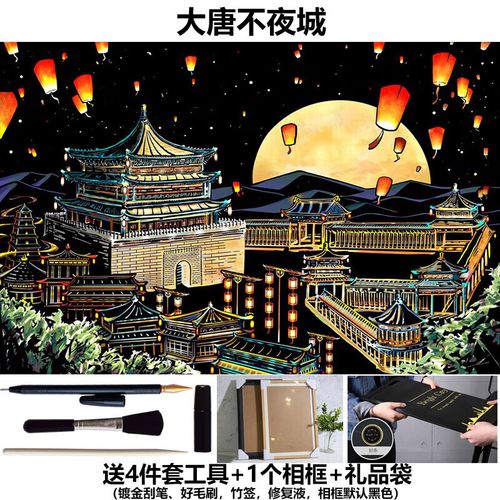 (新款)大唐不夜城 4件套工具 相框