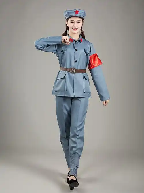 成人红军演出服装八路军服装抗战红卫兵服表演衣服舞蹈军装合唱服